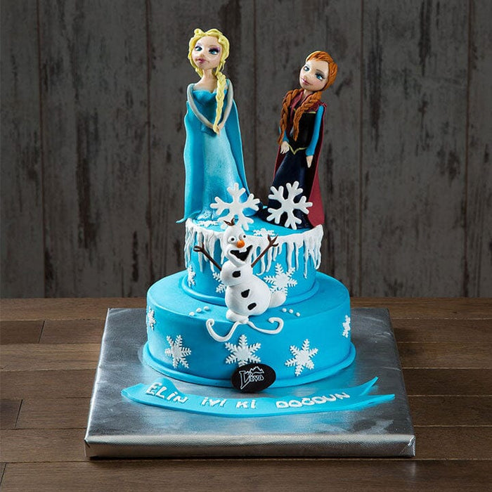 Elsa Anna ve Olaf Butik Yaş Pasta