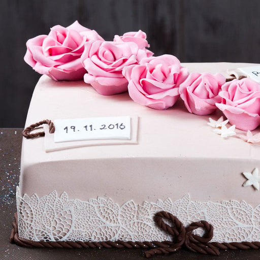 Nişana Özel Pembe Güllü Pasta