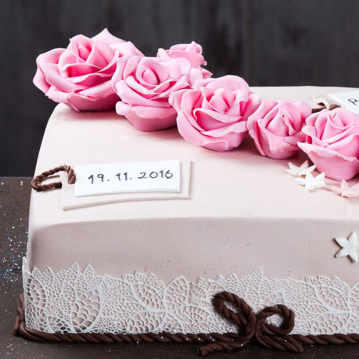 Nişana Özel Pembe Güllü Pasta