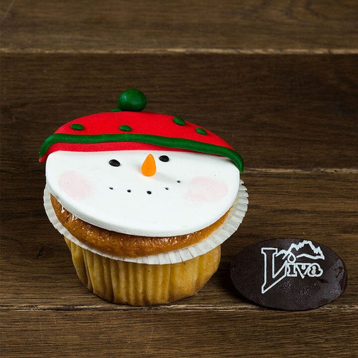 Şapkalı Kardanadam Cupcake