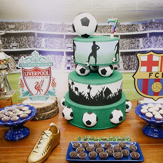futbol temalı pasta