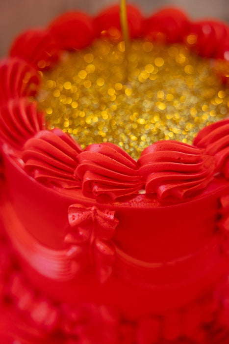 Gold Simli Kırmızı Pasta