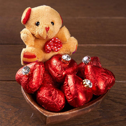 14 Şubat Kalpli Ahşap Çikolata Tabağı - Seri 21