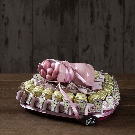 Baby Shower Pembe Patikli Çikolata Seti #1