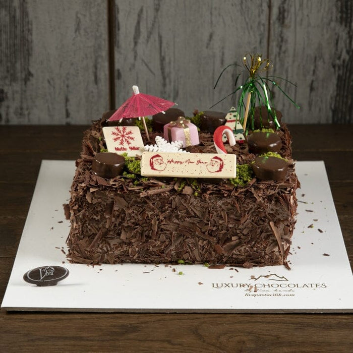 Çikolatalı Muzlu Yılbaşı Kutlama Pastası