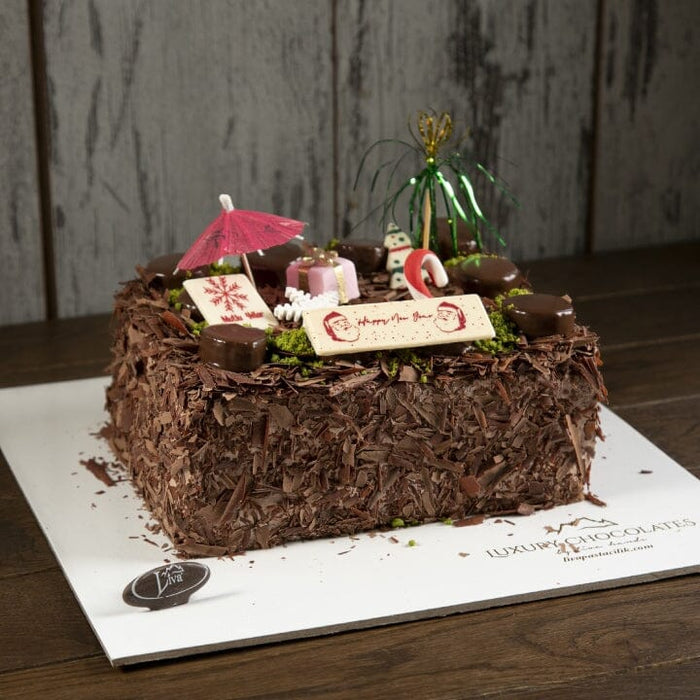 Çikolatalı Muzlu Yılbaşı Kutlama Pastası