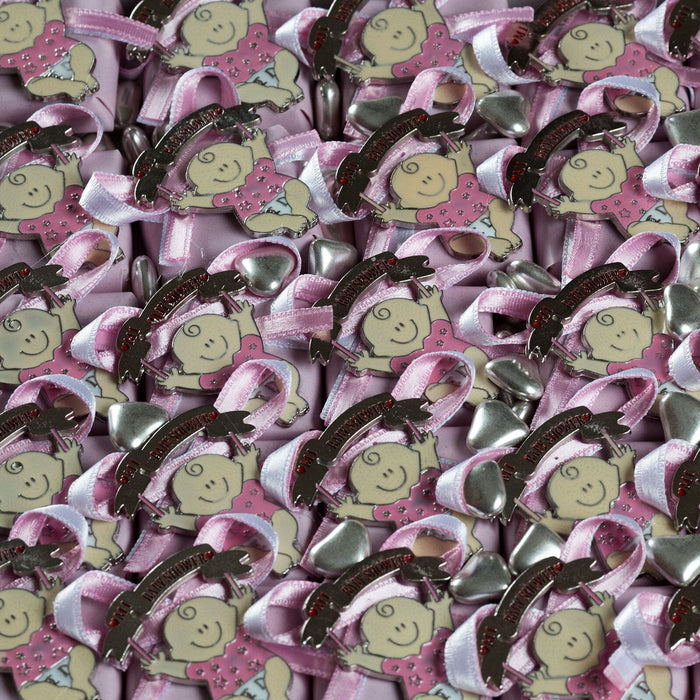 Pembe Baby Shower Bebek Çikolata
